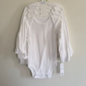NWT! Carters White Long Sleeve Onesies